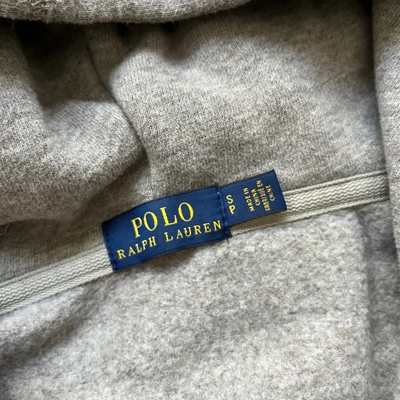 Polo Ralph Lauren Gray Zip up Hoodie size S - Picture 5 of 7
